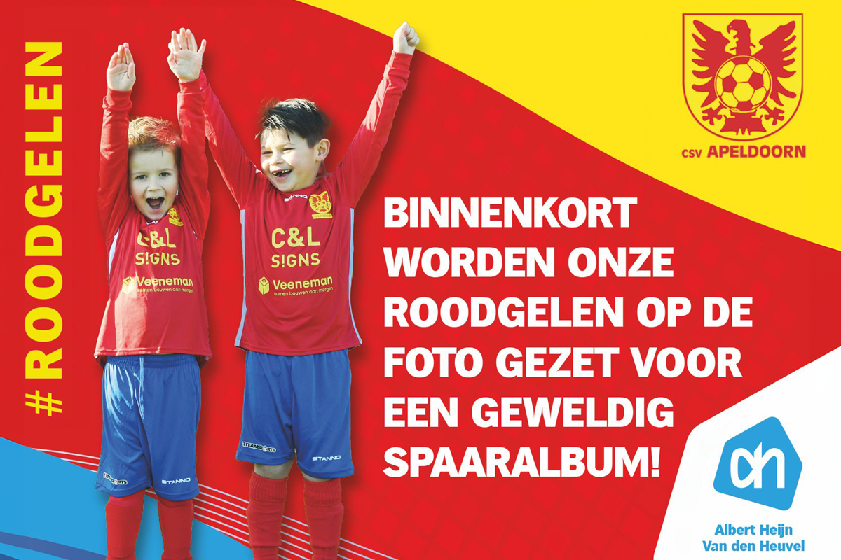 csv Apeldoorn en Albert Heijn Van den Heuvel lanceren unieke voetbalplaatjesactie