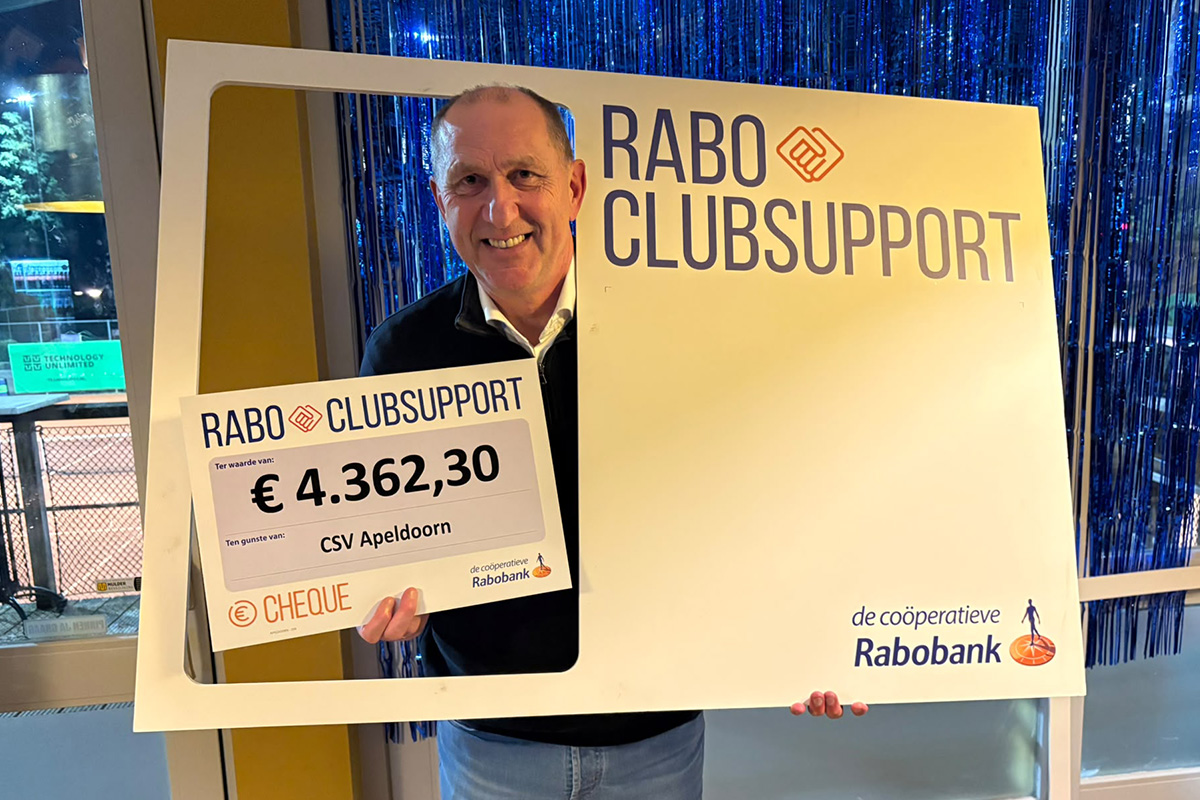 Recordbedrag voor csv Apeldoorn dankzij Rabo ClubSupport